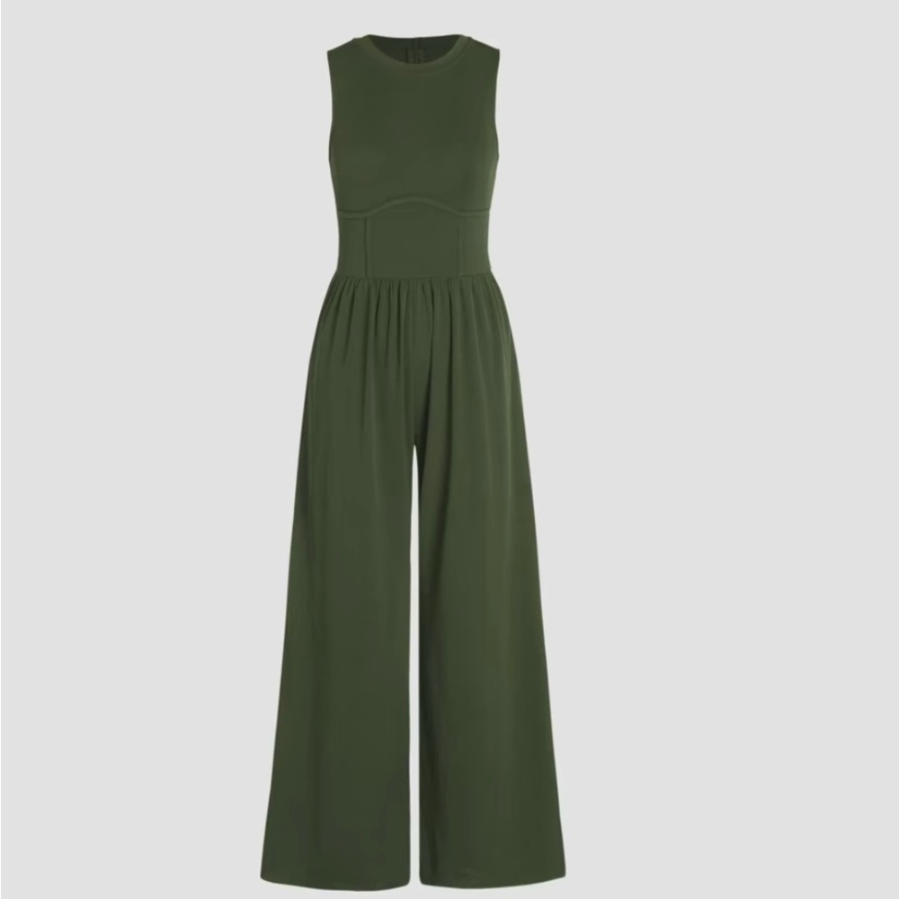 Sleeveless Green Maxi Dress
